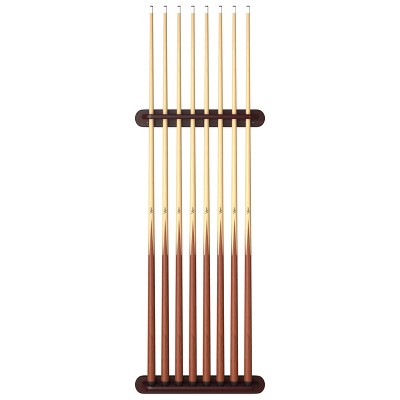 Viper Traditional 2-Piece Wall Billiard Pool Cue Rack - Mahogany