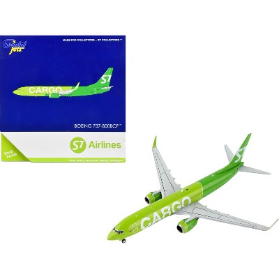 Boeing 737-800BCF Commercial Aircraft "S7 Airlines Cargo" Green 1/400 Diecast Model Airplane by GeminiJets