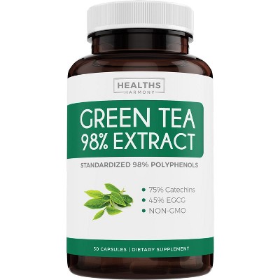 Green Tea Extract Capsules, Antioxidant and Weight Loss Supplement, Health's Harmony, 30, 60, or 120ct