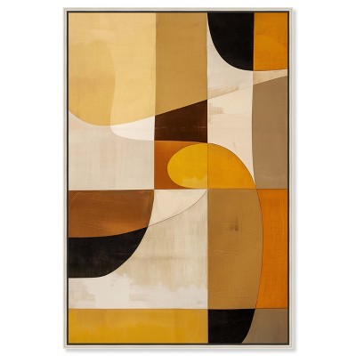 Art Remedy Earthly Geo Boho Neutral Abstract Wall Art Framed