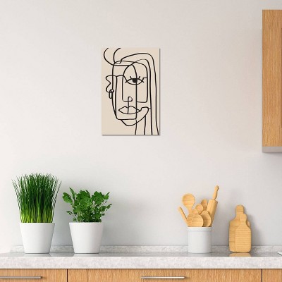 iCanvas Woman Portrait Line by Nikki Canvas Print Wall Art