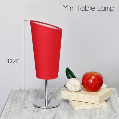 Mini Table Lamp with Angled Fabric Shade - Simple Designs