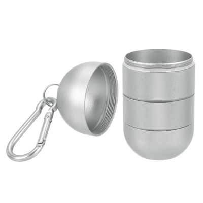 Unique Bargains Aluminum Alloy Travel 3 Layers Jewelry Storage Mini Decorative Box
