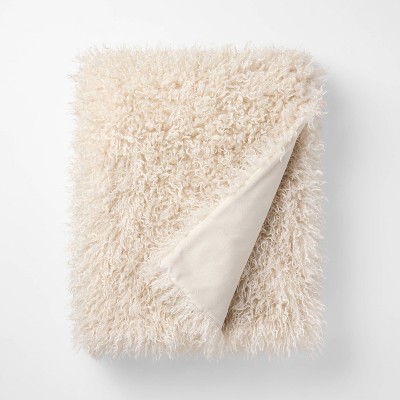 Cream Extra Plush Throw - 50 x 50" - Threshold™ designed with Studio McGee