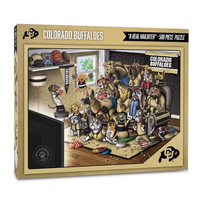 NCAA Colorado Buffaloes Purebred Fans 'A Real Nailbiter' Jigsaw Puzzle - 500pc: Educational Focus on Shapes, Colors, Animals, Patterns