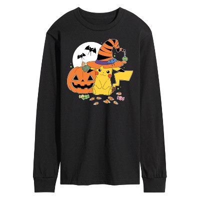 Men's - Pokémon - Witch Pikachu With Candy Long Sleeve Graphic T-Shirt