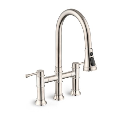 PROOX Double Handle Bridge Kitchen Faucet
