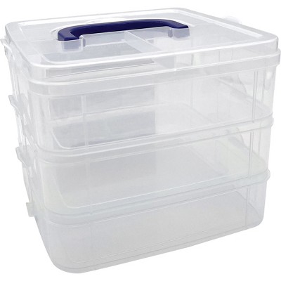 Teacher Created Resources® Clear Stackable Storage Containers - 3 Tier