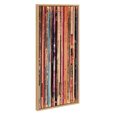 Sylvie Records Framed Canvas by Robert Cadloff of Bomobob - Kate & Laurel All Things Decor