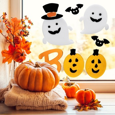 Northlight Jack O' Lantern and Ghost "Boo" Halloween Gel Window Clings - 9pc