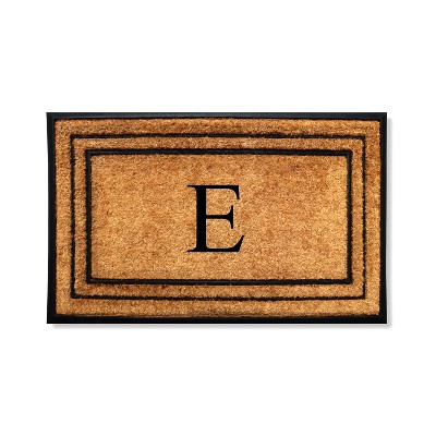 A1HC Natural Coir & Rubber Monogrammed 25"X57" Door Mat, Heavy Duty, Non-Slip Outdoor Entry Doormats