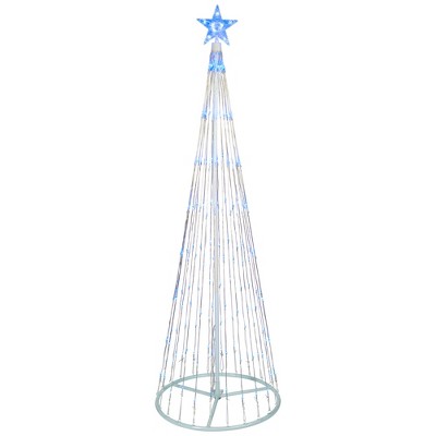 Northlight Lighted Show Cone Christmas Tree Outdoor Decoration - 6' - Blue LED
