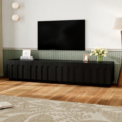 KTMBDW TV Stand for 80 inch TV, Entertainment Center with with 4 Drawers, Mid Century Modern Media Console Table for Living Room, Office