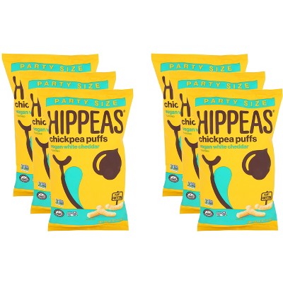 Hippeas White Cheddar Chickpea Puffs - Case of 6 - 8 oz
