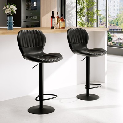 ODK Bar Stools Set of 4, Swivel Bar Chairs, Counter Height Adjustable Bar Stools Kitchen Island Barstools Set, Modern Armless Chairs for Dining Room