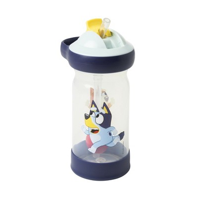 The First Years Bluey 12oz Sip & See Toddler Water Bottle with Floating Charm