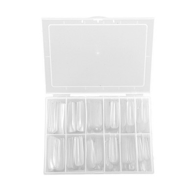 Unique Bargains Women's Full Coverage Fake Nails Clear 1set