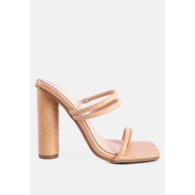 Dandelion High Block Heeled Croc Sandals Women