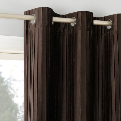 Sun Zero Blackout Cascade Pleated Velvet Grommet Curtain Panel