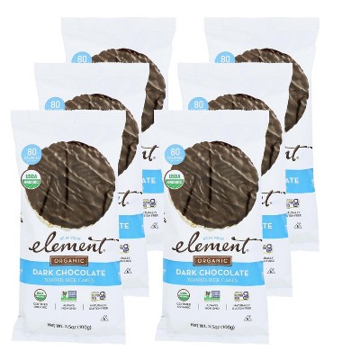 Element Organic Dark Chocolate Topped Rice Cakes - Case of 6/3.5 oz