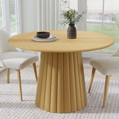 PexFix 46" Round Solid Wood Dining Table Kitchen Tables