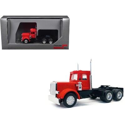 Peterbilt Short Day Cab with Updated Grill Red 1/87 (HO) Plastic Model Car by Promotex