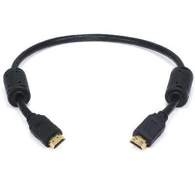 Monoprice High Speed HDMI Cable - 1.5 Feet - Black | 18Gbps, 4K @ 60Hz, 28AWG, HDR, YUV 4:4:4, ARC, Compatible with UHD TV, Blu-ray, PC, Projector
