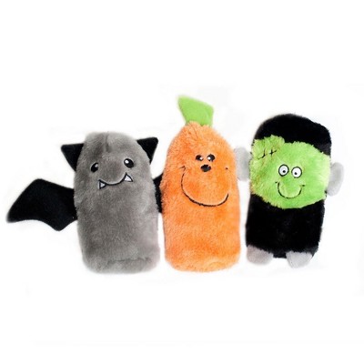 ZippyPaws Squeakie Buddies - No Stuffing Dog Toys for Small & Medium Dogs, Unstuffed Chew Toy, Soft Plush Puppy Products - Pack of 3
