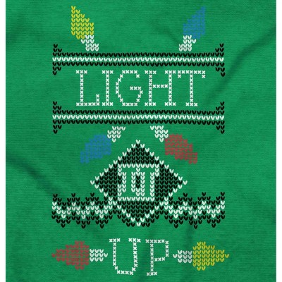 Ugly Christmas Pattern Light it Up Hoodie Sweatshirt Women Men Brisco Brands
