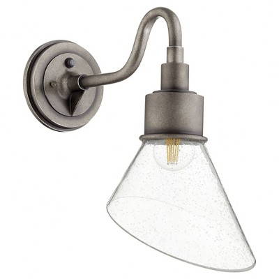 Quorum Lighting Torrey 1-Light Weathered Zinc Outdoor Wall Sconce