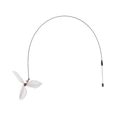Unique Bargains Cat Teaser Windmill Style Handheld with Bell Gray