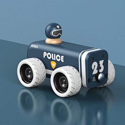 Freniland™ - Toddler Pull-Back Magnet Connect Toy Car, Rescue Vehicle Ambulance, Police Car & Fire Engine, Pretend Play Role Recognition Toys