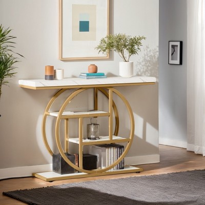 Hommoo 41.3" Industrial 4-Tier Console Table