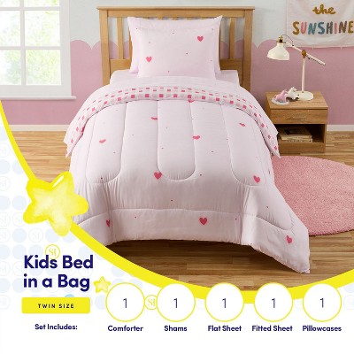 Hearts Printed Kids Bedding Set Includes Sheet Set by Sweet Home Collection®