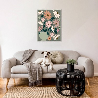 Amanti Art 23"x30" Vase of Wildflowers by Incado Framed Canvas Wall Art Print