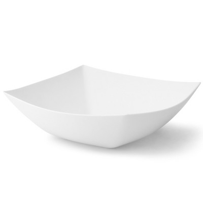 Posh Setting Square Fancy White Serving Bowl - 64 oz. - 4 Pack