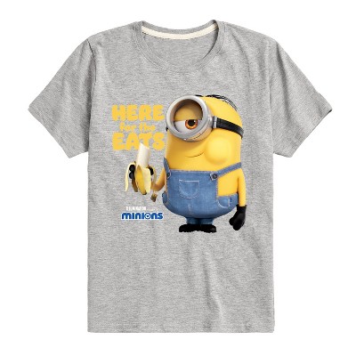 Boys' - Despicable Me - Minion Banana Here For The Eats Short Sleeve Graphic T-Shirt