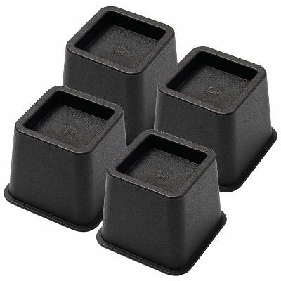 Aoibox Heavy Duty 3 Inch Bed Risers Set of 4 Square Furniture Lifts for Couch Chair Desk Sofa Bunk Bedpost Storage