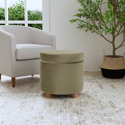 Round Storage Ottoman - Homepop