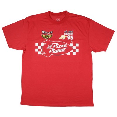 Seven Times Six Toy Story Pizza Planet Shirt Mens The Claw Who Will Be Chosen Graphic Tee Red