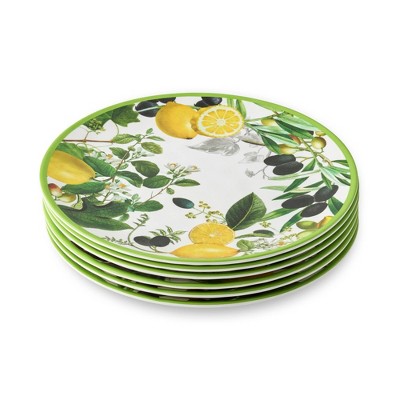 Certified International (Set of 6) 11" Limone Melamine Dinner Plates