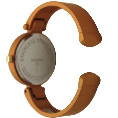 OLIVIA PRATT SOLID COLORS AND RHINESTONE DETAILS BANGLE WATCH