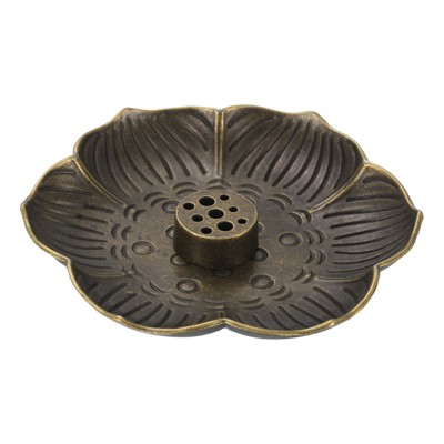 Unique Bargains Zinc Alloy Lightweight Smooth Surface Incense Holder 2 Pcs