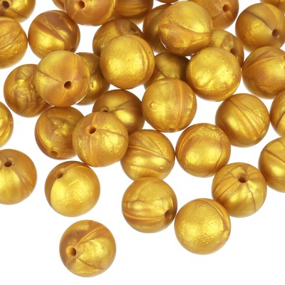 Unique Bargains Round Loose Silicone Beads for DIY Keychain Jewelry Making 50 Pcs