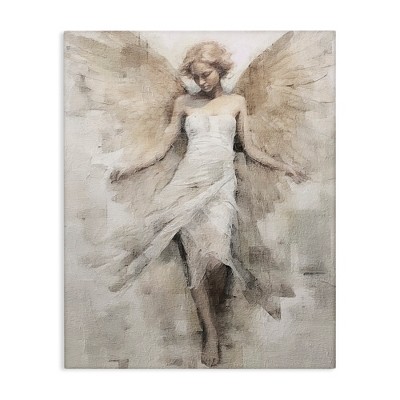 Stupell Industries Ivory Abstract Angel Canvas Wall Art