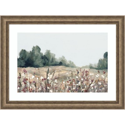Amanti Art Muted Meadows by Hannah Dawson Wood Framed Wall Art Print