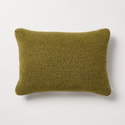14"x20" Tufted Lumbar Toss Pillow Green - Hearth & Hand™ with Magnolia
