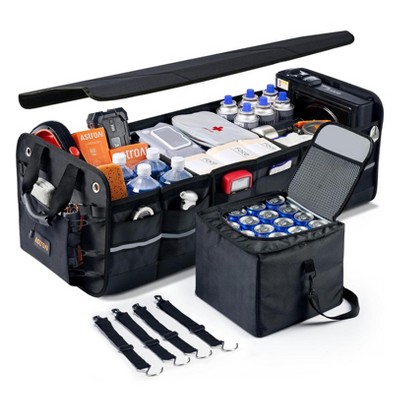AstroAI Car Trunk Organizer Storage Large for SUV, Truck, Pickup, Collapsible Portable Storage Box with Cooler Bag, Foldable Cover