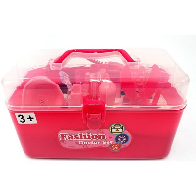 Link Worldwide Ready! Set! Play! Doctor Nurse Medical Kit Playset, Doctor Pretend Play Toy For Girls (Pink)