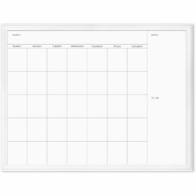 U Brands - Magnetic Dry Erase Calendar - Steel Surface